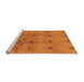 Sideview of Machine Washable Oriental Orange Industrial Area Rugs, wshurb3083org