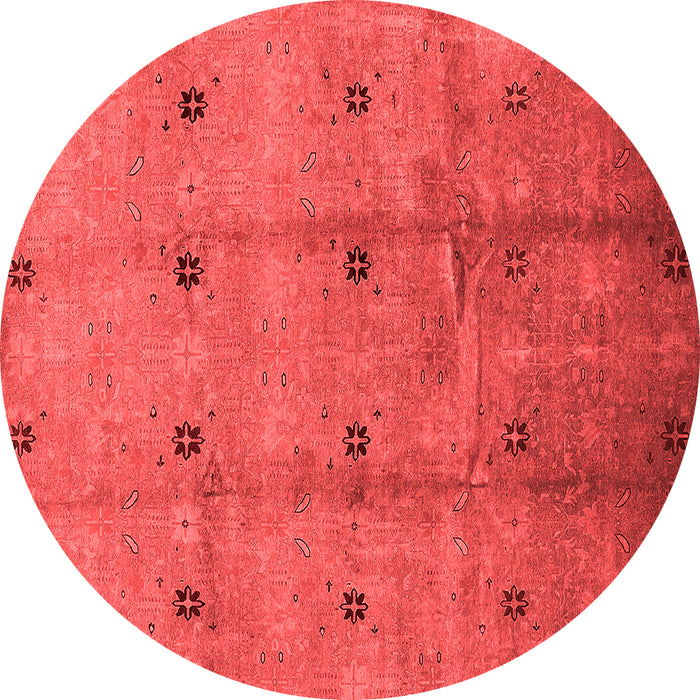 Machine Washable Oriental Red Industrial Rug, wshurb3083red