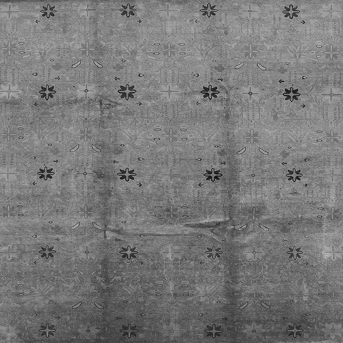 Square Machine Washable Oriental Gray Industrial Rug, wshurb3083gry