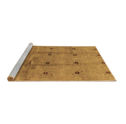 Sideview of Machine Washable Oriental Brown Industrial Rug, wshurb3083brn