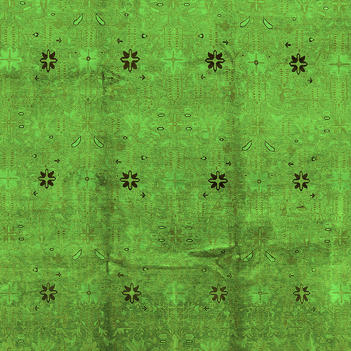 Machine Washable Oriental Green Industrial Area Rugs, wshurb3083grn