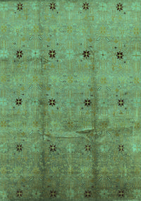 Oriental Turquoise Industrial Rug, urb3083turq