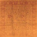 Square Oriental Orange Industrial Rug, urb3084org