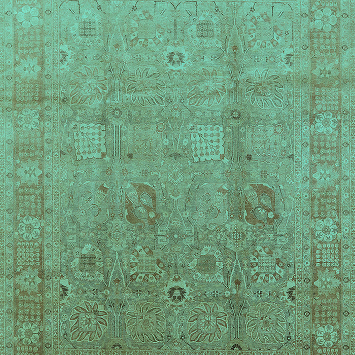 Oriental Turquoise Industrial Rug, urb3084turq