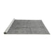 Sideview of Machine Washable Oriental Gray Industrial Rug, wshurb3084gry