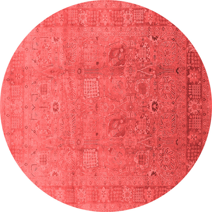Machine Washable Oriental Red Industrial Rug, wshurb3084red