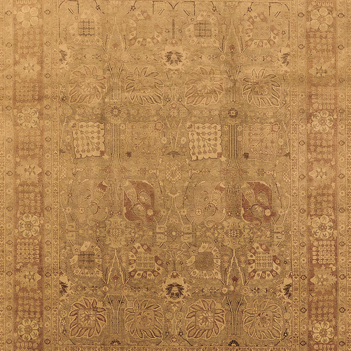 Machine Washable Oriental Brown Industrial Rug, wshurb3084brn