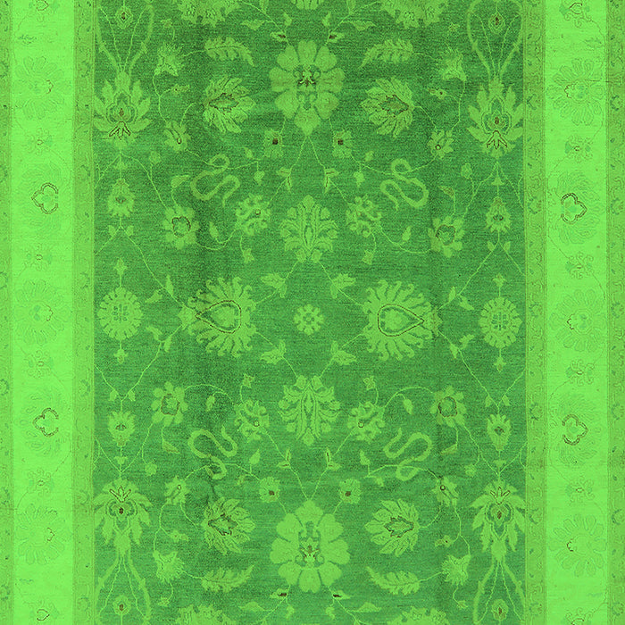 Machine Washable Oriental Green Industrial Area Rugs, wshurb3085grn