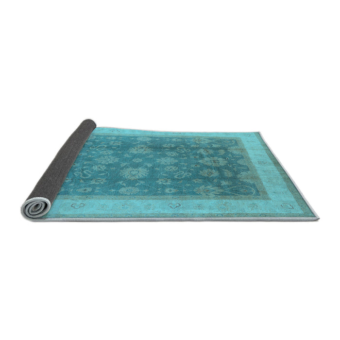 Sideview of Oriental Light Blue Industrial Rug, urb3085lblu