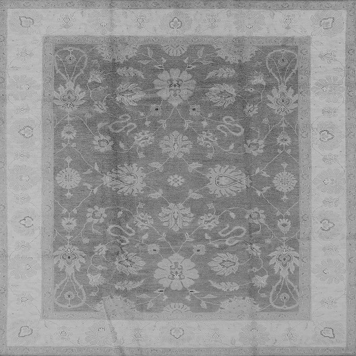 Square Machine Washable Oriental Gray Industrial Rug, wshurb3085gry