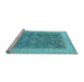 Sideview of Machine Washable Oriental Light Blue Industrial Rug, wshurb3085lblu