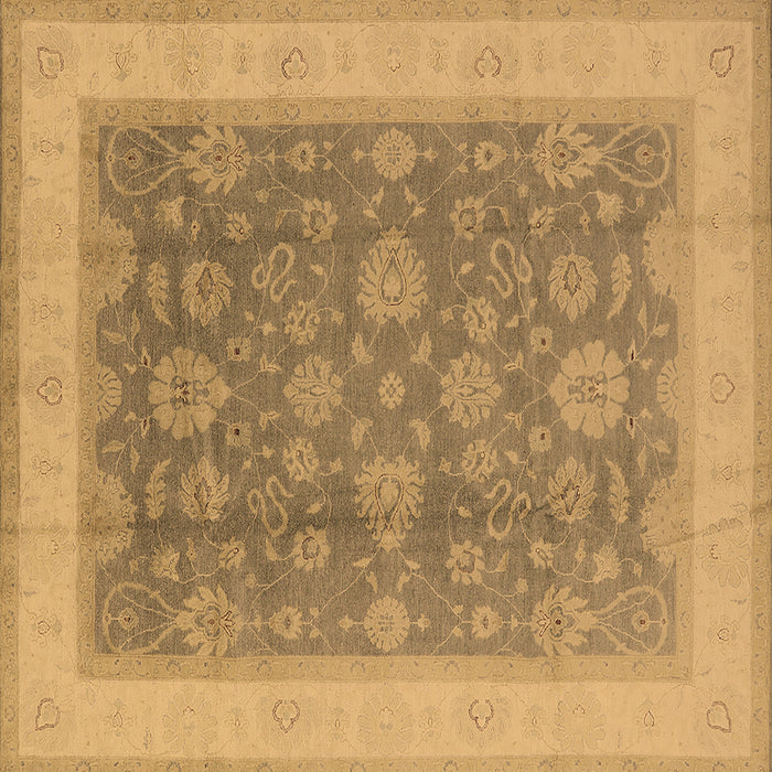 Square Machine Washable Oriental Brown Industrial Rug, wshurb3085brn