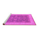 Sideview of Machine Washable Oriental Pink Industrial Rug, wshurb3085pnk