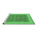 Sideview of Machine Washable Oriental Emerald Green Industrial Area Rugs, wshurb3085emgrn