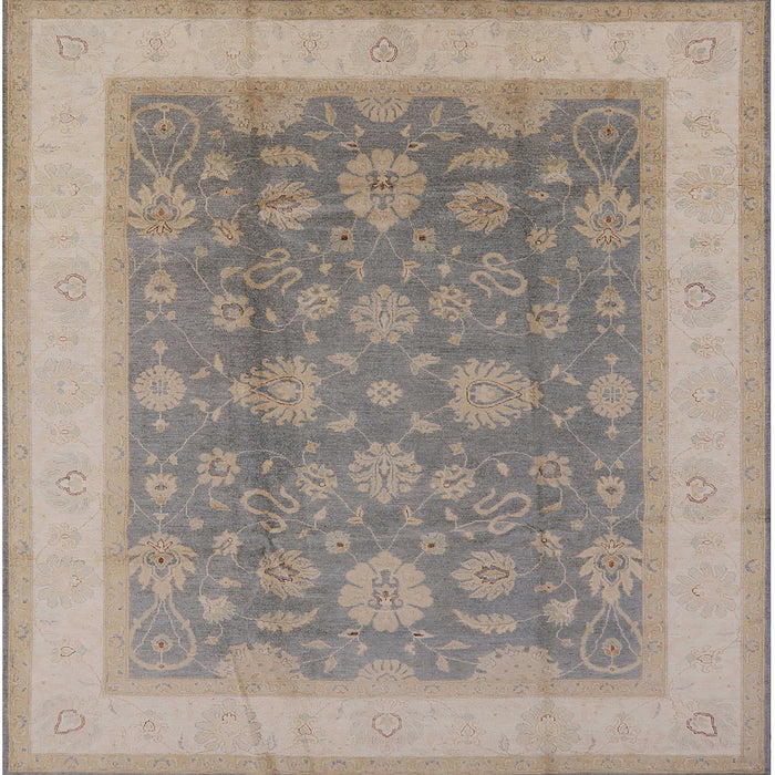 Square Mid-Century Modern Rose Purple Oriental Rug, urb3085