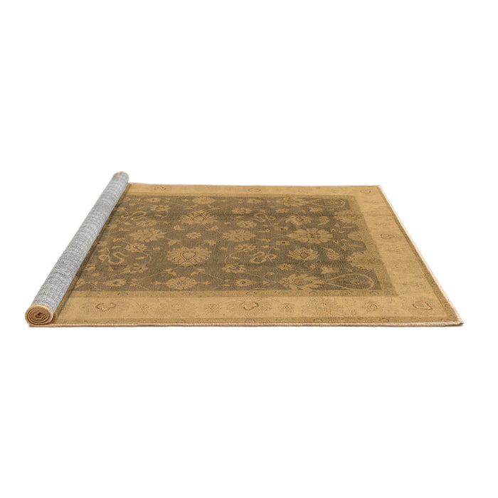 Sideview of Machine Washable Oriental Brown Industrial Rug, wshurb3085brn