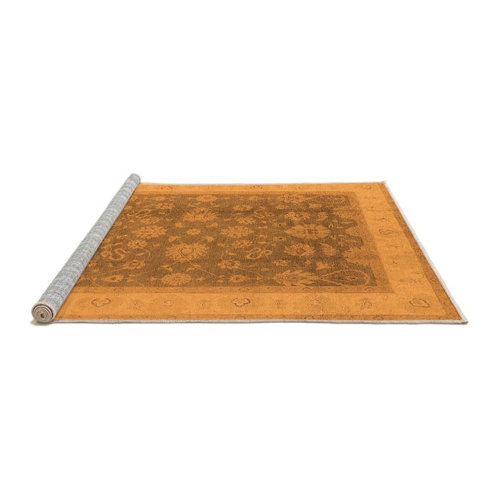 Sideview of Machine Washable Oriental Orange Industrial Area Rugs, wshurb3085org