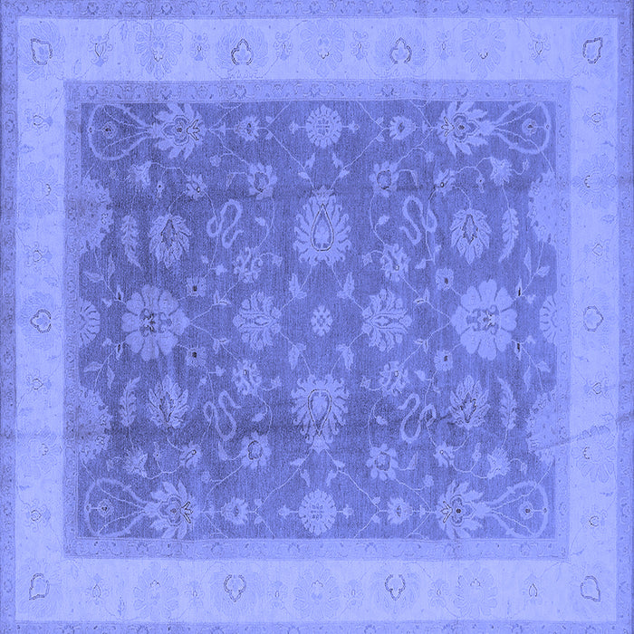 Square Oriental Blue Industrial Rug, urb3085blu