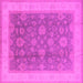 Square Oriental Pink Industrial Rug, urb3085pnk