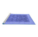 Sideview of Machine Washable Oriental Blue Industrial Rug, wshurb3085blu