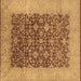 Square Oriental Brown Industrial Rug, urb3086brn