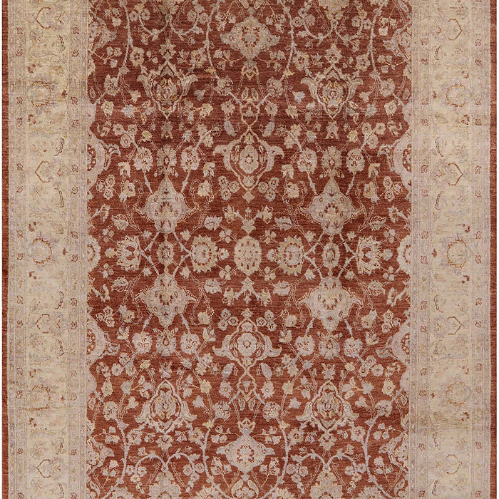 Mid-Century Modern Chestnut Red Oriental Rug, urb3086