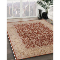 Mid-Century Modern Chestnut Red Oriental Rug, urb3086