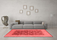 Machine Washable Oriental Red Industrial Rug, wshurb3086red