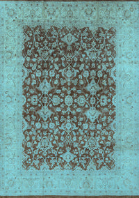 Oriental Light Blue Industrial Rug, urb3086lblu