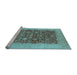 Sideview of Machine Washable Oriental Light Blue Industrial Rug, wshurb3086lblu