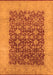 Machine Washable Oriental Orange Industrial Area Rugs, wshurb3086org