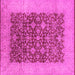 Square Machine Washable Oriental Pink Industrial Rug, wshurb3086pnk