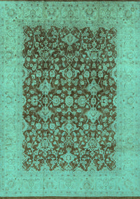 Oriental Turquoise Industrial Rug, urb3086turq