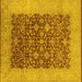 Square Oriental Yellow Industrial Rug, urb3086yw