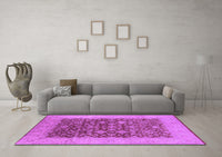 Machine Washable Oriental Purple Industrial Rug, wshurb3086pur