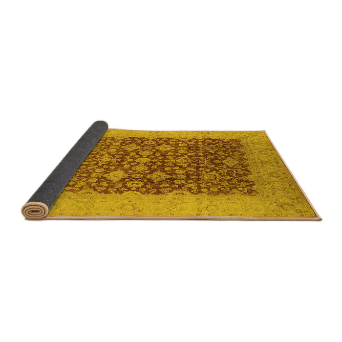 Sideview of Oriental Yellow Industrial Rug, urb3086yw