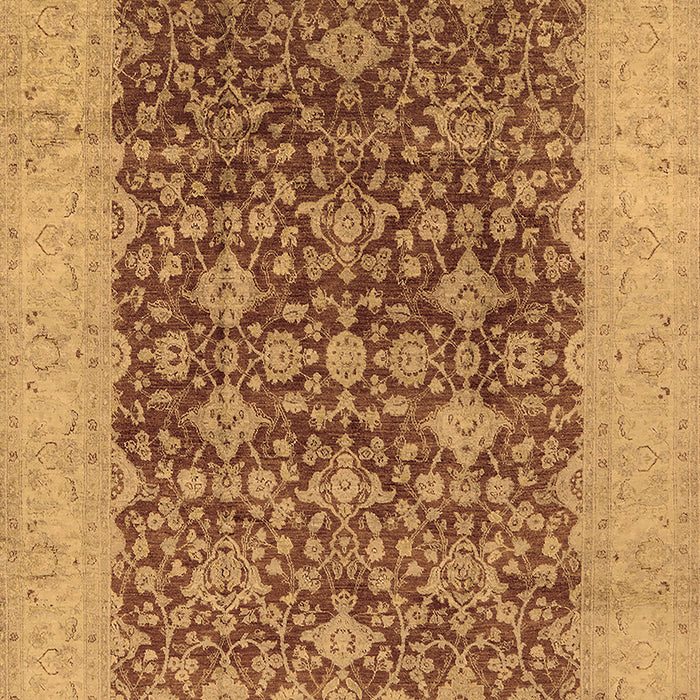 Machine Washable Oriental Brown Industrial Rug, wshurb3086brn