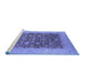 Sideview of Machine Washable Oriental Blue Industrial Rug, wshurb3086blu