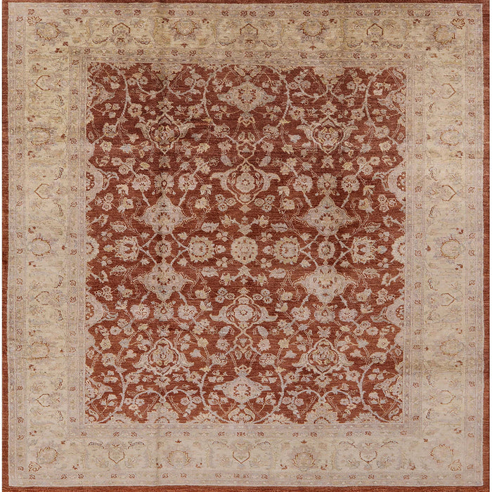 Square Machine Washable Industrial Modern Chestnut Red Rug, wshurb3086