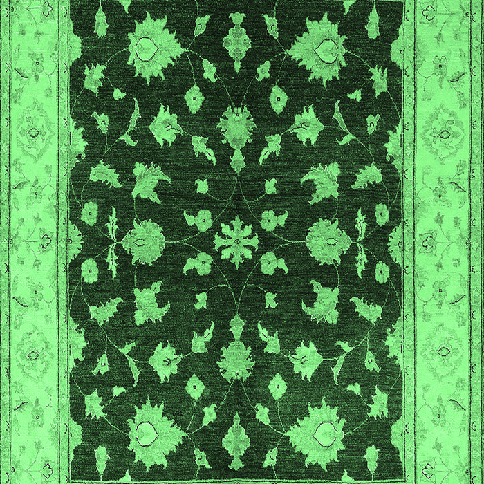 Machine Washable Oriental Emerald Green Industrial Area Rugs, wshurb3087emgrn
