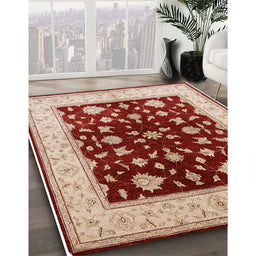 Machine Washable Industrial Modern Red Rug in a Family Room, wshurb3087