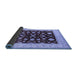 Sideview of Oriental Blue Industrial Rug, urb3087blu