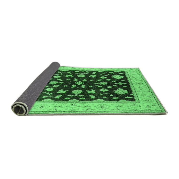 Sideview of Oriental Emerald Green Industrial Rug, urb3087emgrn