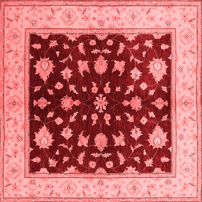 Machine Washable Oriental Red Industrial Rug, wshurb3087red