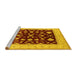 Sideview of Machine Washable Oriental Yellow Industrial Rug, wshurb3087yw