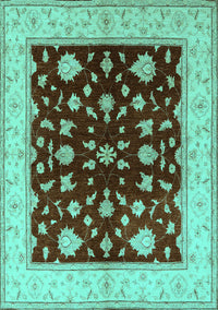 Oriental Turquoise Industrial Rug, urb3087turq