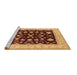 Sideview of Machine Washable Oriental Brown Industrial Rug, wshurb3087brn