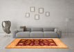 Machine Washable Oriental Orange Industrial Area Rugs in a Living Room, wshurb3087org