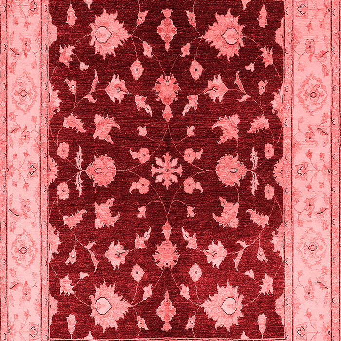 Machine Washable Oriental Red Industrial Rug, wshurb3087red