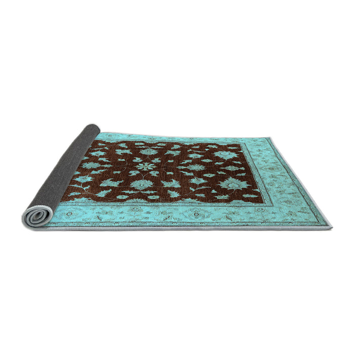 Sideview of Oriental Light Blue Industrial Rug, urb3087lblu